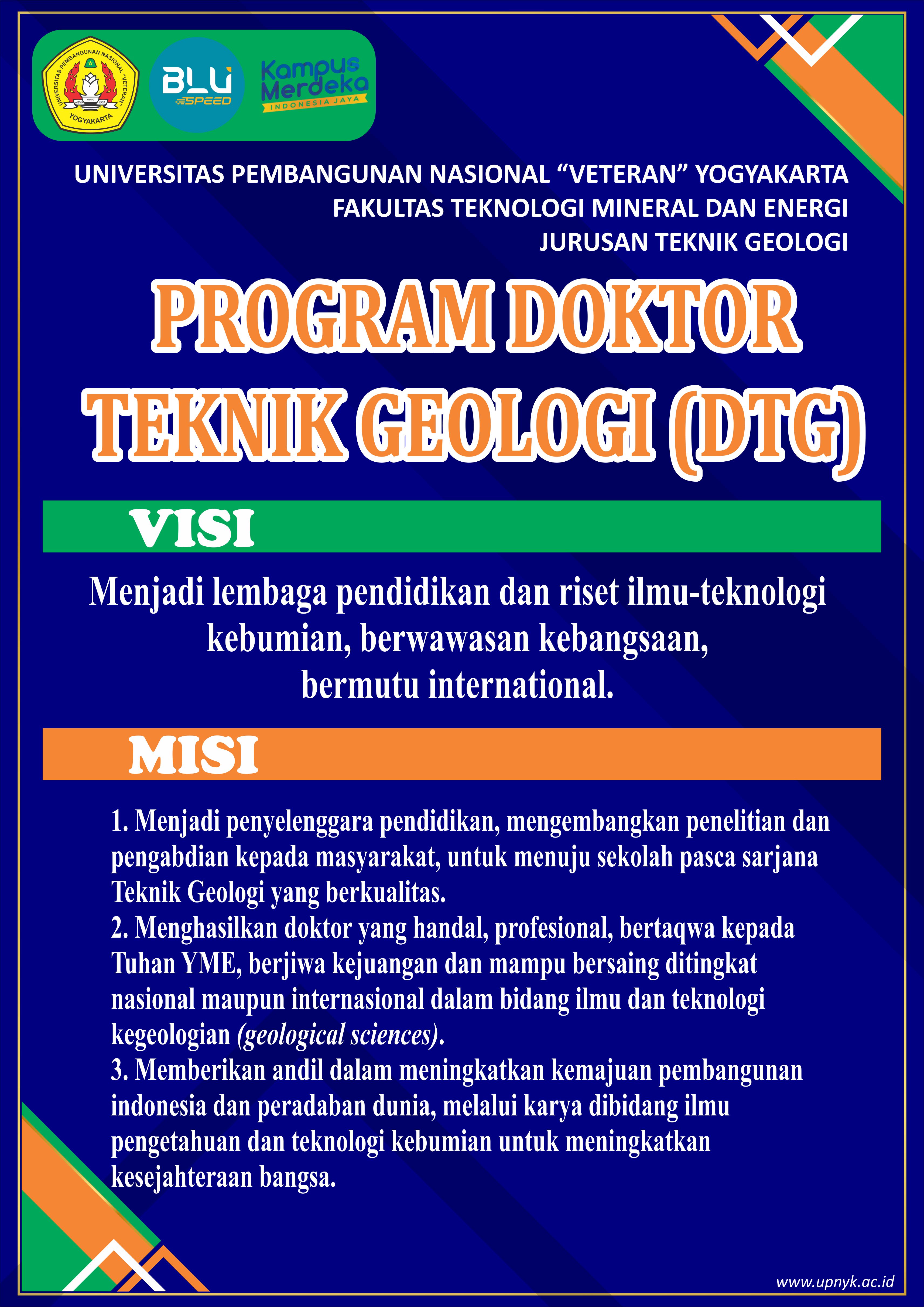 Program Studi Doktor Teknik Geologi